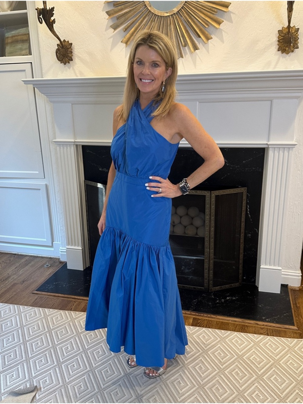 Veronica Beard Radley tiered taffeta midi dress